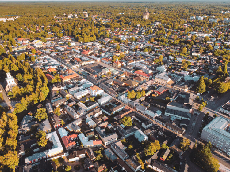 Aerial view of Old Rauma.