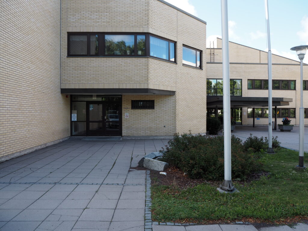 Kauppis sports hall entrance.