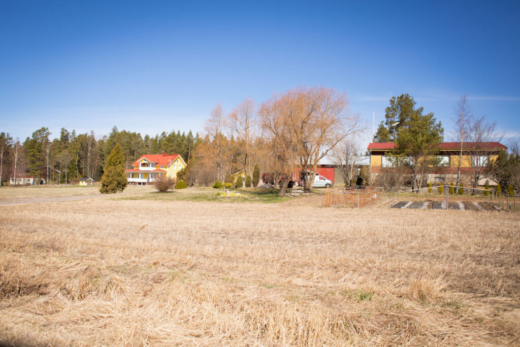 A housing area in Kodisjoki next to a field