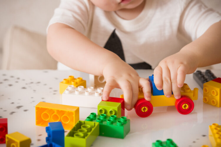 A child at play in early childhood education.