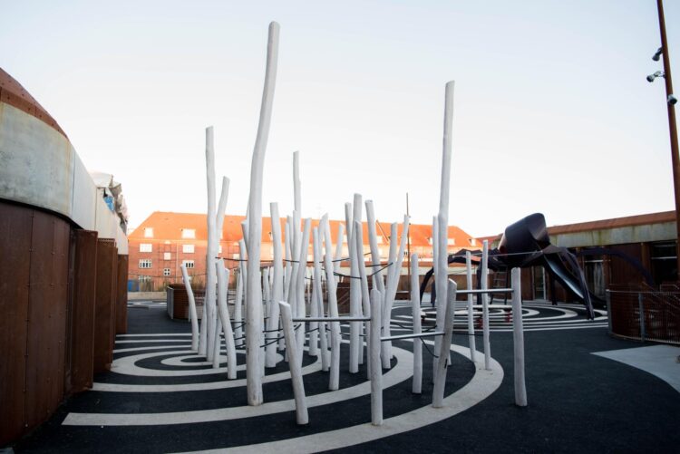 An art installation at Uotila wooden school.