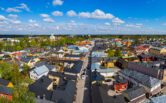 A summer aerial view of Old Rauma.