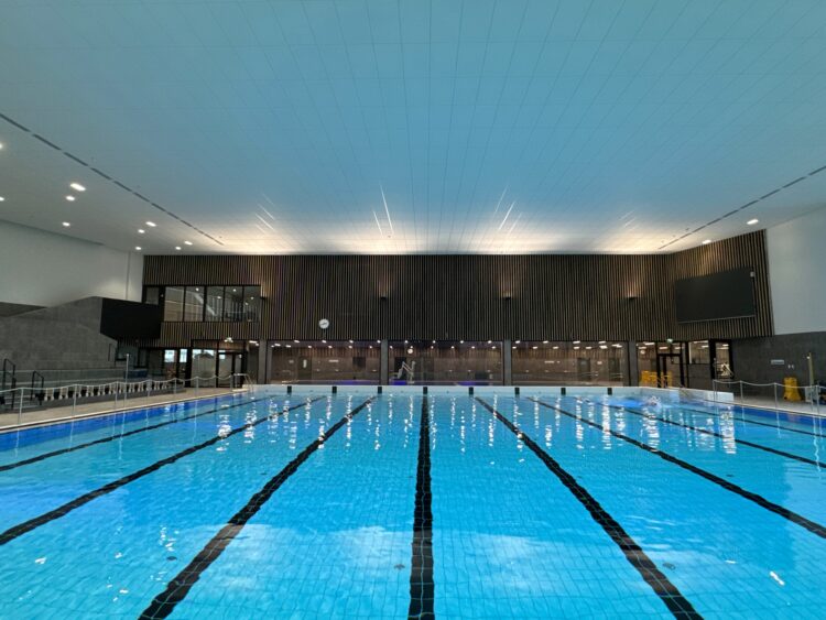 The main pool at the Kari campus swimming hall.