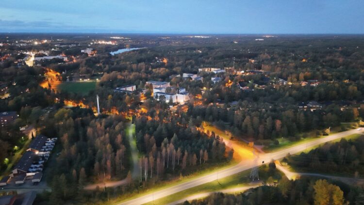 Kourujärvi neighborhood in aerial photo